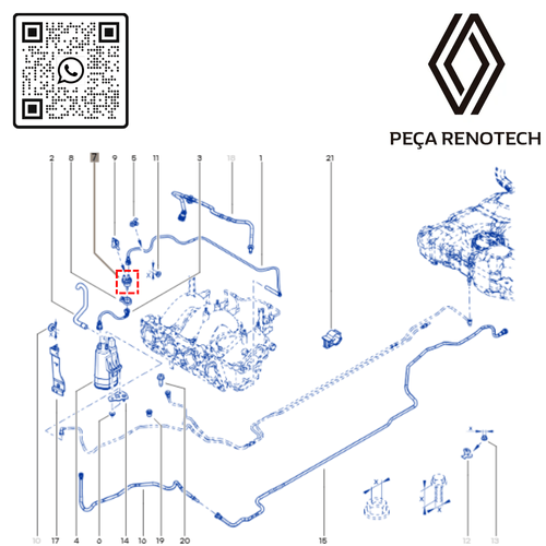RN 04569R-X 149304569R VALVULA DO CANISTER FLUENCEDUSTERLOG IISAN II 4